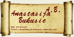 Anastasija Bukušić vizit kartica
